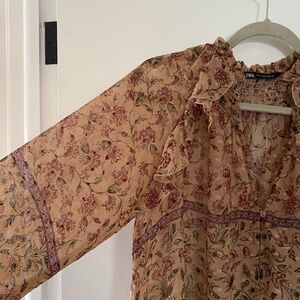 Zara Floral Boho Blouse